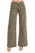 Mid Rise Wide Leopard Print Pants — white background view 2