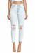 Tobi super high rise mom jean crop in playing for keeps lt — white background view 1