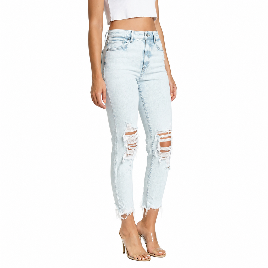 Tobi super high rise mom jean crop in playing for keeps lt