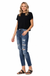 High-rise distressed boyfriend- Judy Blue Jeans — white background view 1