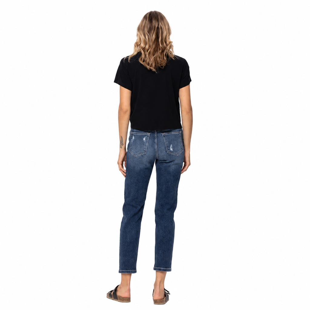 High-rise distressed boyfriend- Judy Blue Jeans