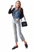 Flying Monkey High Rise Clean Cut And Fray Hem Ankle Straight — white background view 1