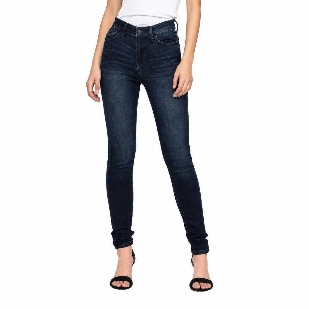 Inseam Super Dark High Waist Skinny Rise