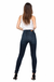 Inseam Super Dark High Waist Skinny Rise — white background view 2