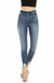 Kancan B-High Rise Skinny Jeans With Fray Hem Detail — white background view 2