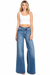 High Rise Wide Flare Jeans - Super Soft Touch — white background view 2