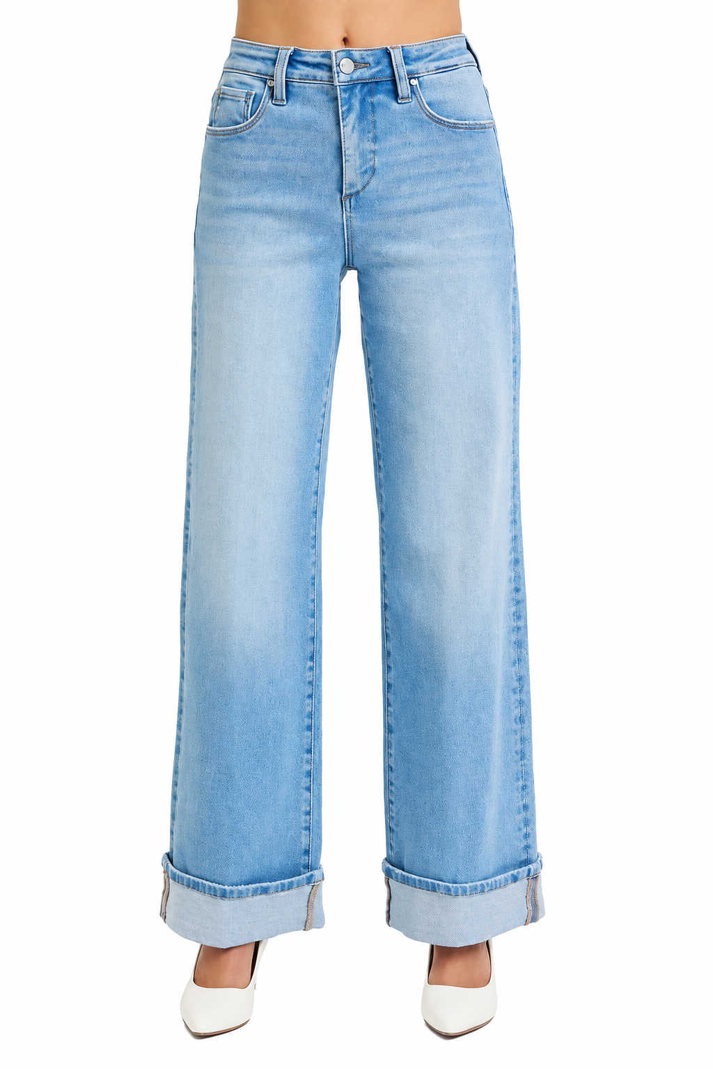 Risen Tummy Control High Rise Long Inseam Wide Cuffed