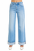 Risen Tummy Control High Rise Long Inseam Wide Cuffed — white background view 2
