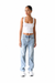 Classic High Rise Straight Leg Denim Jeans — white background view 1