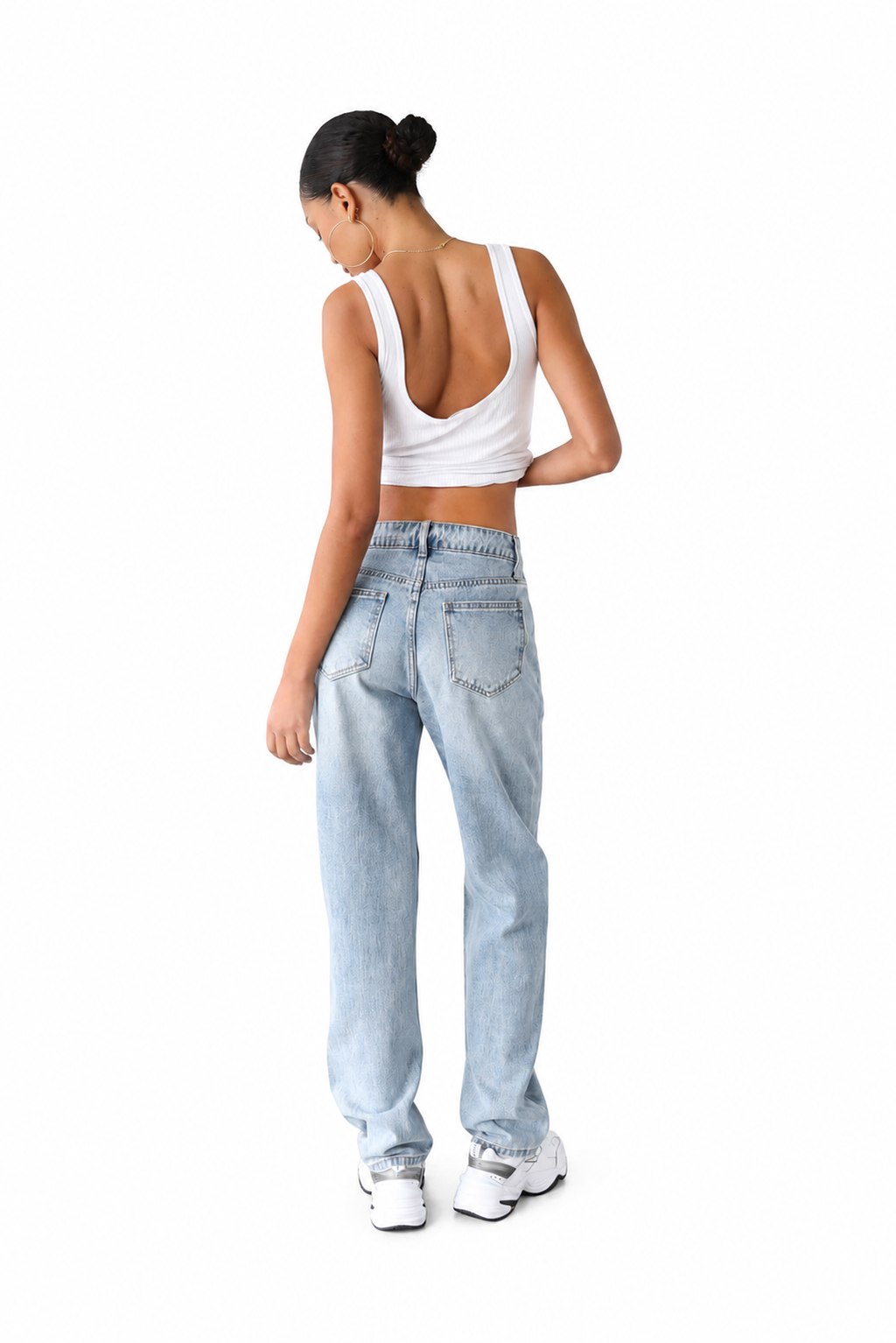 Classic High Rise Straight Leg Denim Jeans