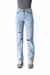 Distressed Straight Leg Denim Jeans — white background view 2