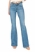 Risen Mid Rise Flare Jeans — white background view 1