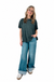 Risen High Rise Wide Leg Jeans — white background view 2