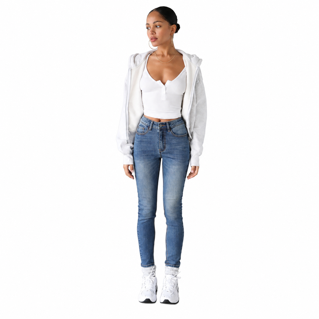 High Rise Skinn Stretch Jeans
