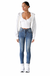 High Rise Skinn Stretch Jeans — white background view 1
