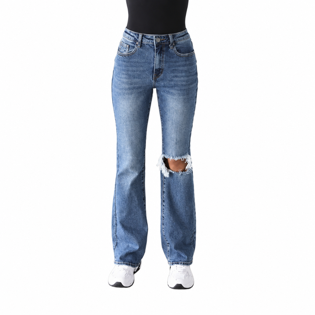 Distressed Flare Jeans