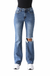 Distressed Flare Jeans — white background view 1