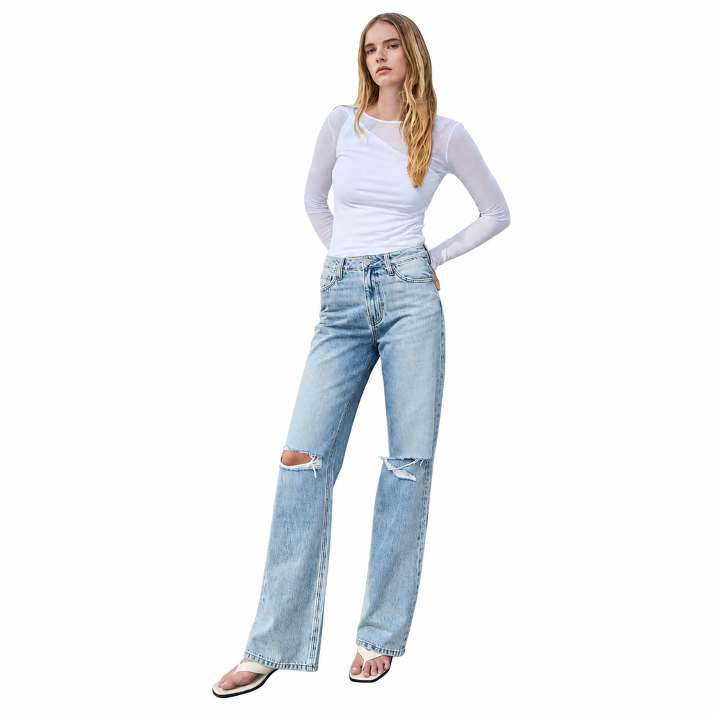 Vervet 90's Vintage Super High Rise Flare Jeans
