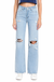 Vervet 90's Vintage Super High Rise Flare Jeans — white background view 1