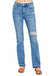Judy Blue Mr Destroy &amp Released Hem Bootcut — white background view 1