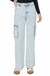 High Rise Wide Cargo Pants — white background view 1
