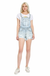 Risen Jeans Distressed Stretchy Shortall — white background view 1