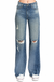 Petra High Waist Wide Leg Pants — white background view 2