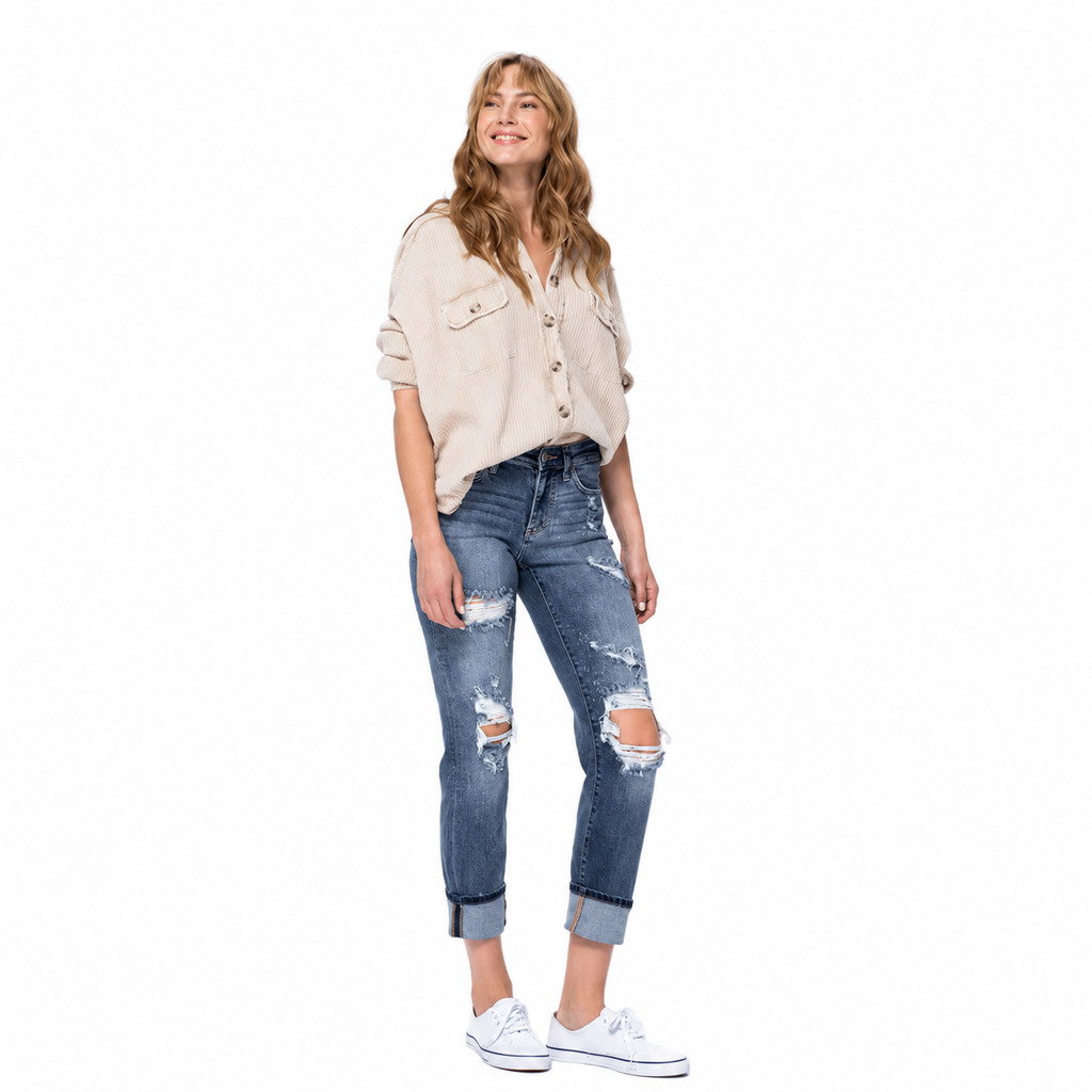 Judy blue Bleach Splash Boyfriend Jeans