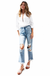 Super high rise distressed relaxed straight — white background view 1