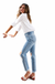 Super high rise distressed relaxed straight — white background view 2