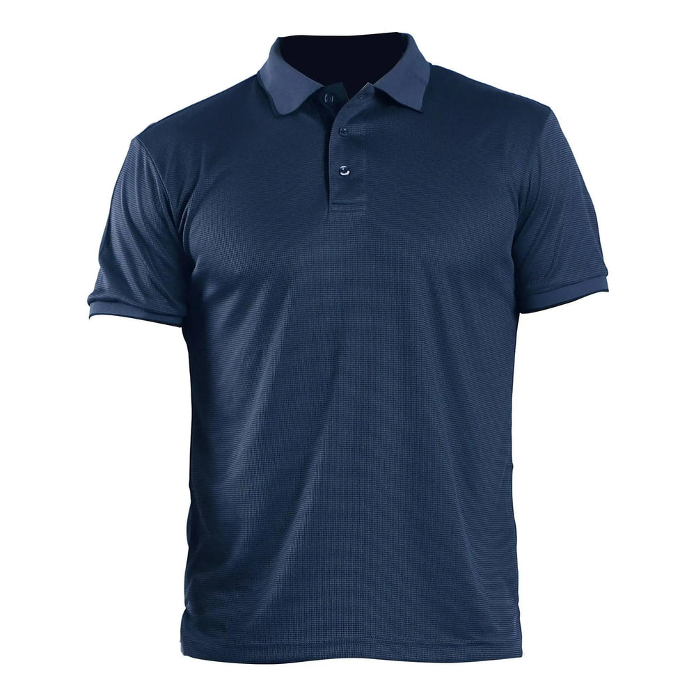 LeeHanTon Men's Short Sleeve Waffit Series Polo Shirt - LECCE