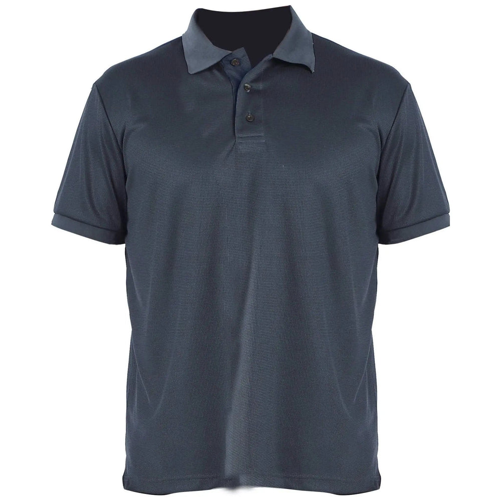 LeeHanTon Men's Short Sleeve Waffit Series Polo Shirt - LECCE