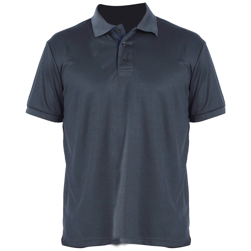 LeeHanTon Men's Short Sleeve Waffit Series Polo Shirt