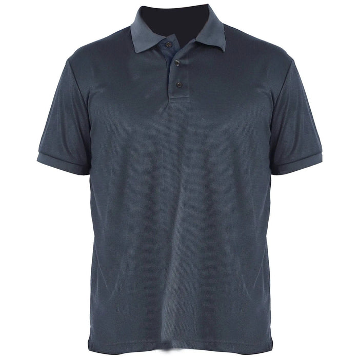 LeeHanTon Men's Short Sleeve Waffit Series Polo Shirt - LECCE