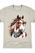 Leopard Sunglasses Horse Graphic Tee enlarged on white background