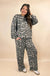 Leopard Pullover & Drawstring Loose Pant Set - LECCE