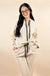Leopard Ribbed Drawstring Hoodie & Pants - LECCE