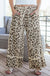 Leopard Wide Leg Cropped Pants - LECCE