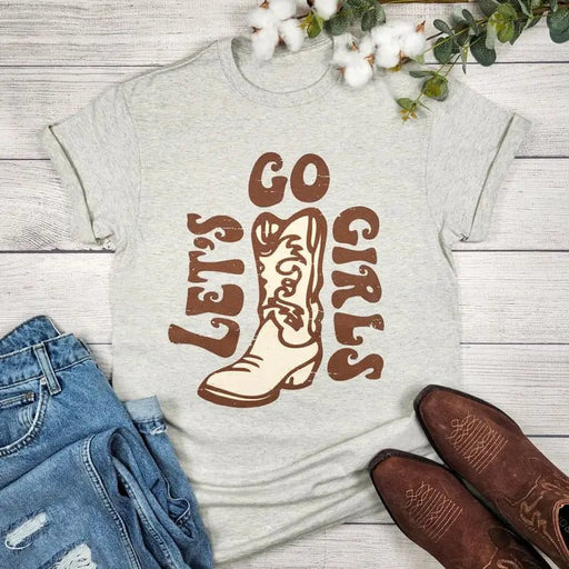 Let's Go Girls Boot T-shirt - LECCE