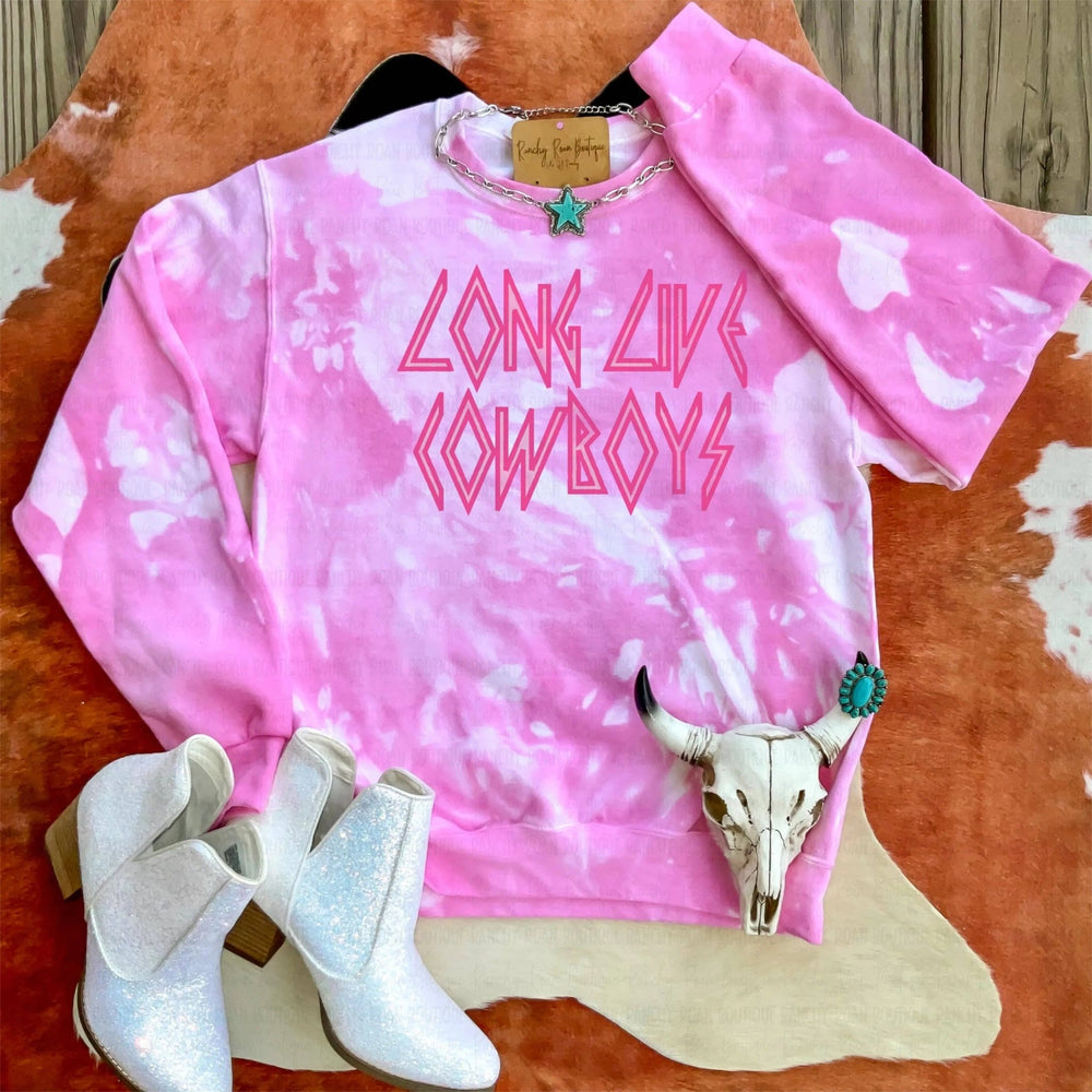 Long Live Cowboys Western Dyed Sweatshirt - LECCE