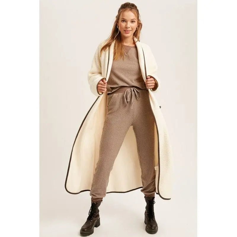 Chaqueta de bata larga