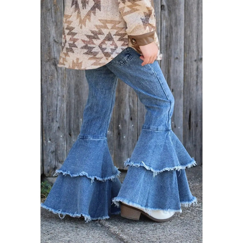 Pantalones vaqueros de doble capa azul claro