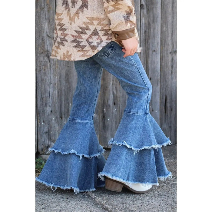 Lt.blue Double Layer Denim Pants - LECCE