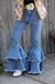 Lt.blue Double Layer Denim Pants - LECCE