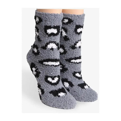 Luxury Soft Leopard Pattern Mini Crew Winter Socks - LECCE