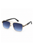 Luxury Striped Aviator Sunglasses - Blue