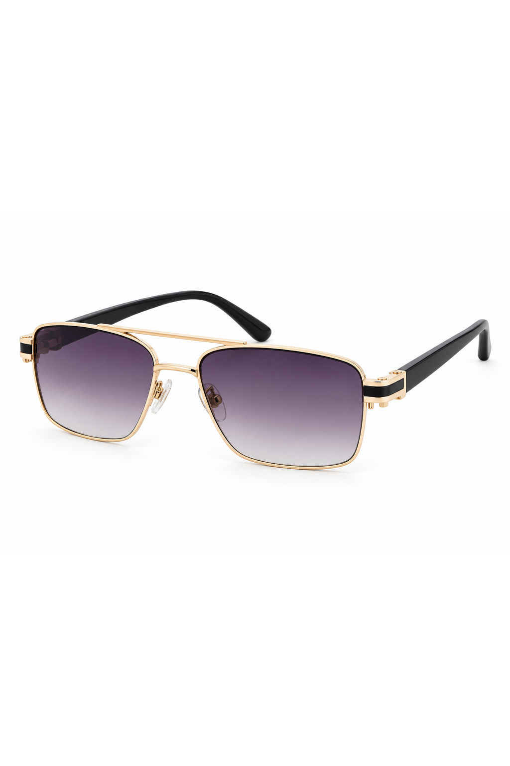 Luxury Striped Aviator Sunglasses