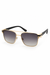 Luxury Striped Aviator Sunglasses - Smoke Gray