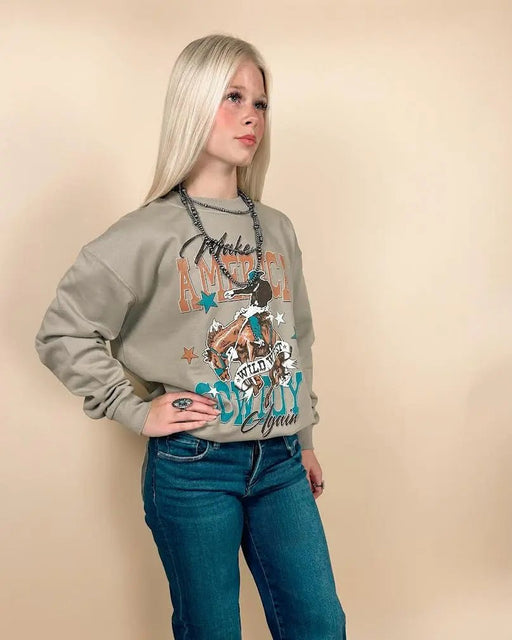 Make America Cowboy Again Graphic Sweatshirt - LECCE