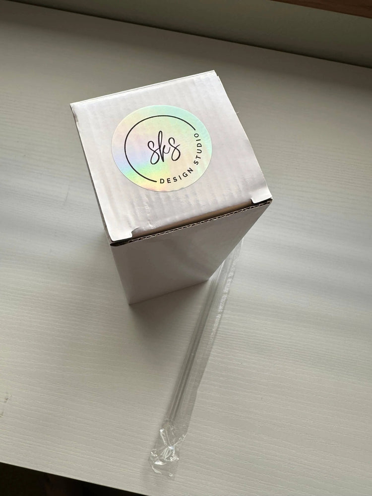 Mama Lightning Bolt | 20 oz Glass with Bamboo Lid & Straw - LECCE